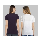 CHOZI - Multi Color Cotton Blend Regular Fit Women's T-Shirt ( Pack of 2 ) - None