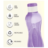 Milton I Go Flip Plastic Water Bottle Set of 6, 750 ml Each, Purple | Sports | Gym | Home | Kitchen | Travel Bottle | Hiking | Treking | Reusable - Purple