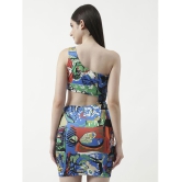 Zima Leto Polyester Printed Mini Womens Bodycon Dress - Blue ( Pack of 1 ) - None