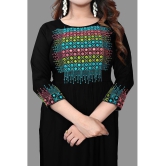 haya fashion - Black Rayon Women's Straight Kurti ( Pack of 1 ) - None