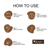 KURAIY Chocolate Wax for Smooth Hair Removal 600gm chocolate extracts+40 Wax Strips +1 Steel Knife