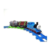 Sevriza® Blue Train Toy Friends Adventures, Small Push Along Train Engine for Children Train with Track for Kids 5 Years (Small Train M, Multicolor)