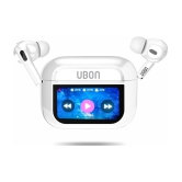 UBON J18 SCREEN TUCH BUDS Bluetooth True Wireless (TWS) On Ear 60 Hours Playback Active Noise cancellation IPX4(Splash & Sweat Proof) White