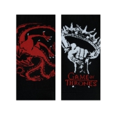 BALENZIA X GAME OF THRONES HOUSE TARGARYEN Ankle Length/Lowcut Socks for Men (Free Size) (Pack of 2 Pairs/1U)Black-Stretchable from 25 cm to 33 cm / 2 N / Black