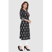 Meher Impex - Black Cotton Women''s Straight Kurti ( Pack of 1 ) - None