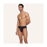 Omtex Black Cotton Blend Mens Briefs ( Pack of 1 ) - M