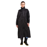 Goodluck Nylon Long Raincoat - Black - XL