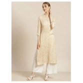 Juniper - Off White Rayon Womens Straight Kurti ( Pack of 1 ) - XXL