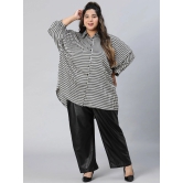 Oxolloxo Plus Size Relaxed Boxy Gingham Checked Casual Shirt