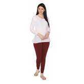 Women's Cotton Churidar leggings (Free Size)- Dark Maroon