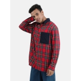 Bene Kleed 100% Cotton Regular Fit Checks Full Sleeves Mens Casual Shirt - Red ( Pack of 1 ) - None