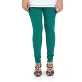 Women's Cotton Churidar Leggings (Free Size) - Garden Green