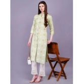 HIGHLIGHT FASHION EXPORT Cotton Printed Straight Womens Kurti - Green ( Pack of 1 ) - None