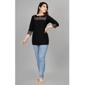 Smien - Black Rayon Womens Ethnic Tunic ( Pack of 1 ) - None