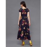 Miss Chase Georgette Printed Midi Womens Fit & Flare Dress - Navy ( Pack of 1 ) - None