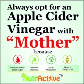 NutrActive Natural Apple Cider Vinegar with Mother Vinegar, 500 ml Unflavoured Single Pack