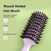 Urbane Home Hair Brush, Flexible Bristles, Paddle, Quick Drying, All Hair Types, Round Vented, C13-X-PURP, Purple.-Urbane Home Hair Brush | Flexible Bristles | Paddle | Quick Drying | All Hair Ty