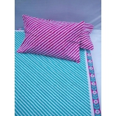 Diagonal Stripe Kantha Bedsheet