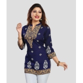 Meher Impex - Blue Crepe Womens Tunic ( Pack of 1 ) - None