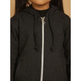 MINI & MING Girls Solid Hooded Sweatshirt