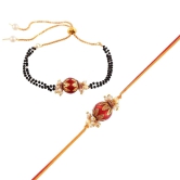 Abhaah rakhi for brother and bhabhi mangalsutra lumba bracelet Rakhi combo set