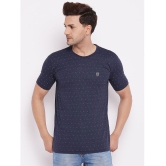 Lycos - Cotton Blend Regular Fit Navy Blue Men's T-Shirt ( Pack of 2 ) - None