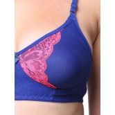 Clovia Pack of 1 Lace Non Padded Womens T-Shirt Bra ( Blue ) - None