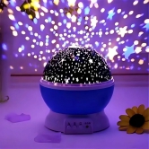 Star Master Projector with USB Wire Colorful Romantic LED Cosmos Star Master Sky Starry Night Projector Bed Light Lamp-Multicolor