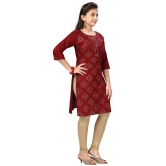 Aarika Girls Cotton Kurti ( Pack of 1 , Maroon ) - None