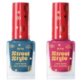 Street Style Multi Glossy Nail Polish ( Pack of 2 )