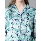 Oxolloxo Relaxed Floral Printed Cuban Collar Casual Shirt