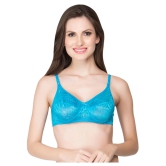 Clovia Pack of 1 Net/Mesh Non Padded Womens T-Shirt Bra ( Blue ) - None