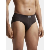 Jockey 8035 Men Super Combed Cotton Solid Poco Brief - Brown (Pack of 3) - None