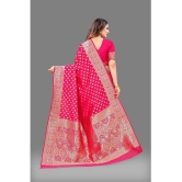 OFLINE SELCTION - Rani Silk Saree With Blouse Piece ( Pack of 1 ) - Rani