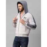 UrbanMark Men Regular Fit Men Quilted Hooded Jacket-Light Grey - None