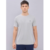 Technosport Light Grey Polyester Slim Fit Men's Sports T-Shirt ( Pack of 1 ) - None