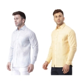 KLOSET By RIAG 100% Cotton Regular Fit Solids Full Sleeves Men's Casual Shirt - Beige ( Pack of 2 ) - None