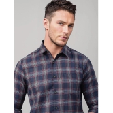 UrbanMark Cotton Blend Slim Fit Checks Full Sleeves Mens Casual Shirt - Navy ( Pack of 1 ) - None