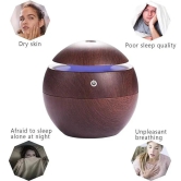 Wooden Cool Mist Humidifiers Essential Oil Diffuser Aroma Air Purifier Humidifier with Colorful Change for Car, Office, Babies, for Home, Room