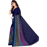 LEELAVATI - Navy Blue Georgette Saree With Blouse Piece ( Pack of 1 ) - Navy Blue