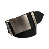 Loopa Black Leather Formal Belt - 38