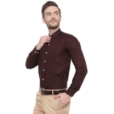 SREY - 100% Cotton Slim Fit Coffee Men's Formal Shirt ( Pack of 1 ) - None