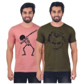 ferocious - Pink Cotton Regular Fit Men's T-Shirt ( Pack of 2 ) - None