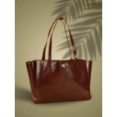 TCRAZY Brown PU Shoulder Bag - Brown