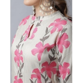 Pistaa Viscose Printed Front Slit Women''s Kurti - Pink ( Pack of 1 ) - None