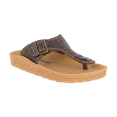 Aerowalk - Brown Mens Leather Slipper - None