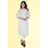 haya fashion - Grey Rayon Womens Straight Kurti ( Pack of 1 ) - None