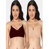 IN CARE LINGERIE - Multicolor Cotton Lightly Padded Women's T-Shirt Bra ( Pack of 2 ) - None