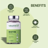 Health Veda Organics Biotin For Healthy Hair, Skin & Nails, 60 Veg Tablets