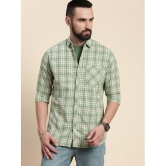 Dillinger 100% Cotton Regular Fit Checks Full Sleeves Mens Casual Shirt - Green ( Pack of 1 ) - None